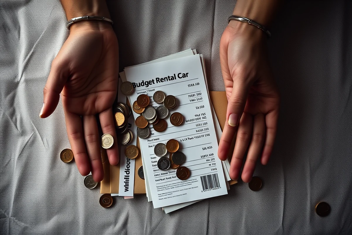budget rental car receipt — Budget Rental Car Receipt (the finished result)